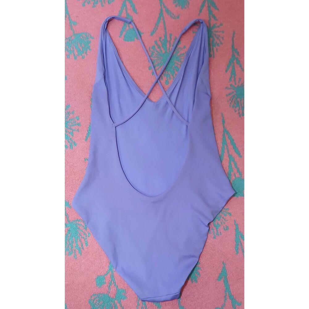 Left On Friday Lilac V-Neck One-Piece Swimsuit - Picture 5 of 8